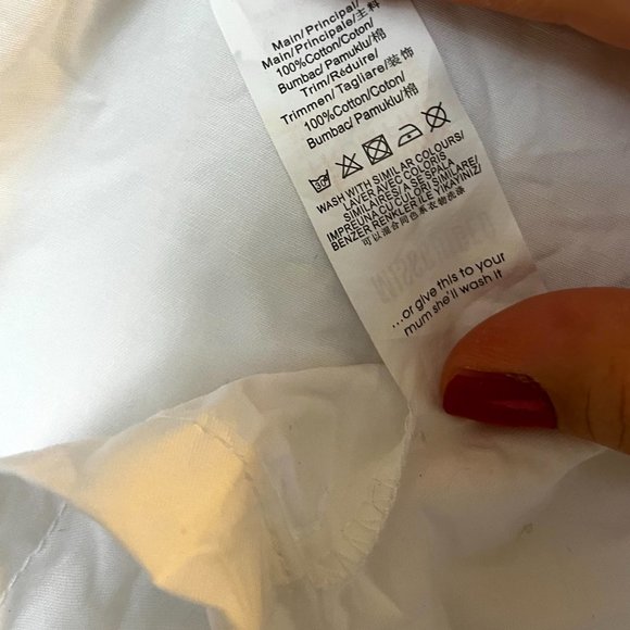 NWOT | MISSGUIDED Petite Poplin Contrast Trim Wrap Top - Picture 2 of 6